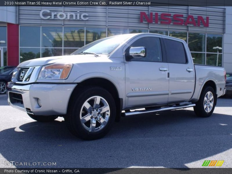 Radiant Silver / Charcoal 2010 Nissan Titan SE Heavy Metal Chrome Edition Crew Cab