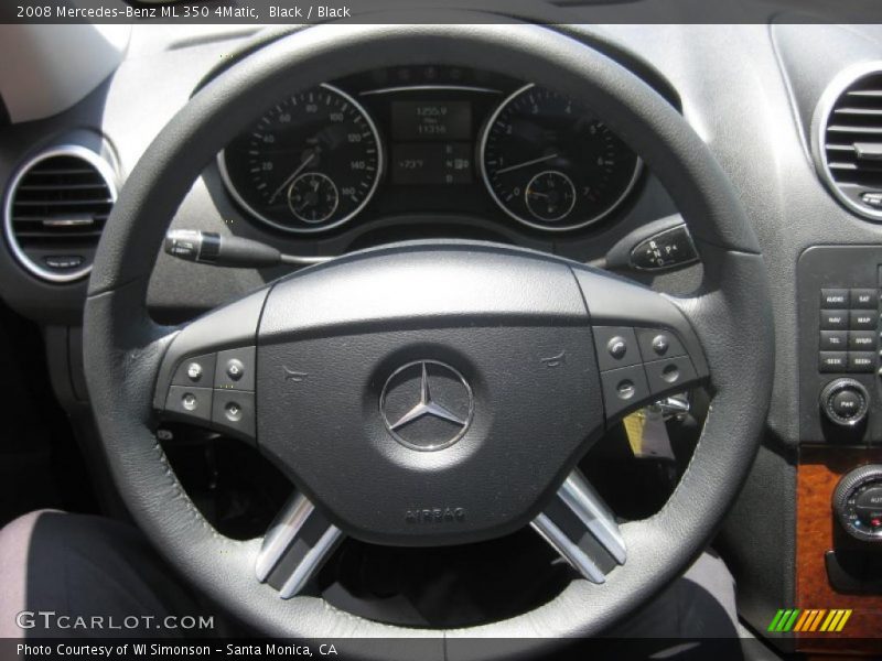 Black / Black 2008 Mercedes-Benz ML 350 4Matic