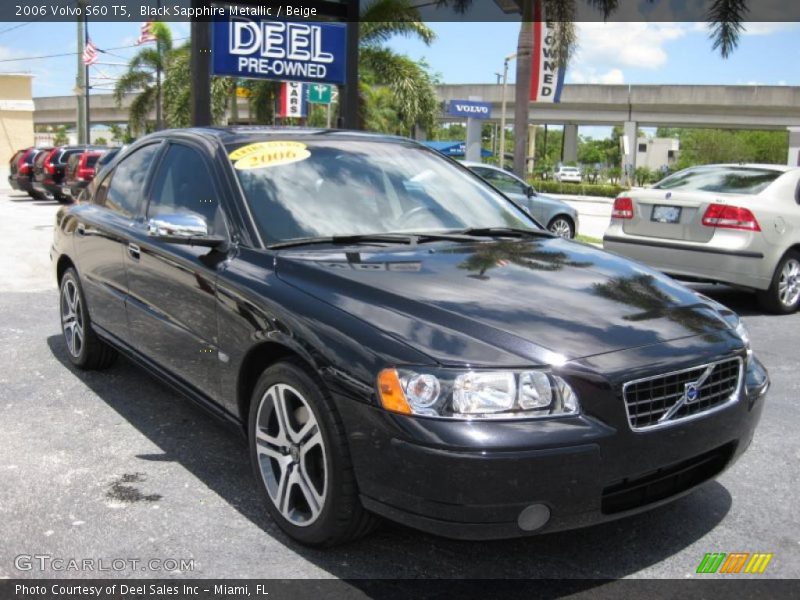 Black Sapphire Metallic / Beige 2006 Volvo S60 T5