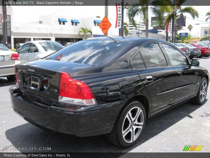 Black Sapphire Metallic / Beige 2006 Volvo S60 T5