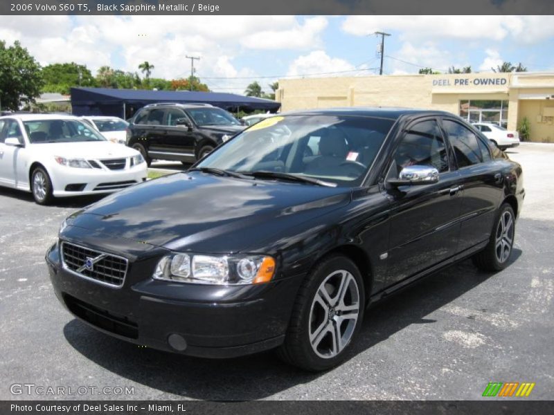 Black Sapphire Metallic / Beige 2006 Volvo S60 T5