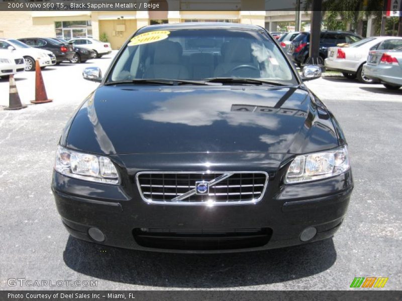 Black Sapphire Metallic / Beige 2006 Volvo S60 T5