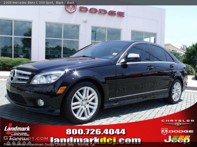 Black / Black 2008 Mercedes-Benz C 300 Sport