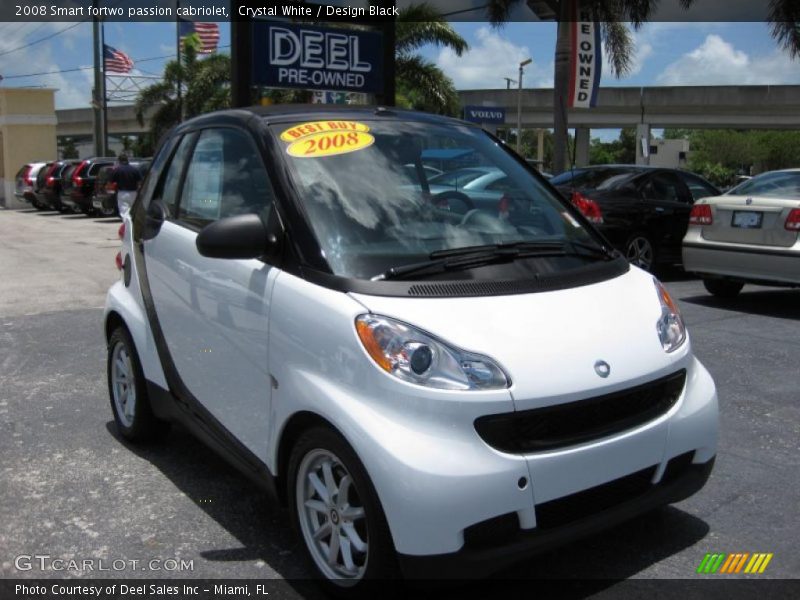 Crystal White / Design Black 2008 Smart fortwo passion cabriolet