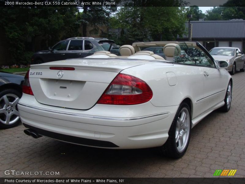 Arctic White / Stone 2008 Mercedes-Benz CLK 550 Cabriolet