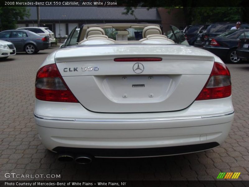 Arctic White / Stone 2008 Mercedes-Benz CLK 550 Cabriolet
