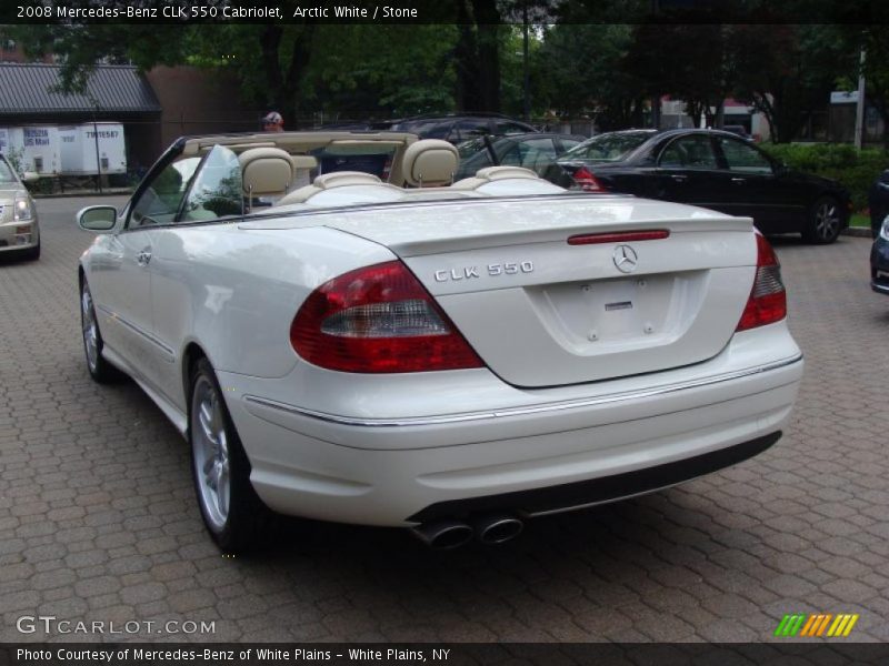 Arctic White / Stone 2008 Mercedes-Benz CLK 550 Cabriolet