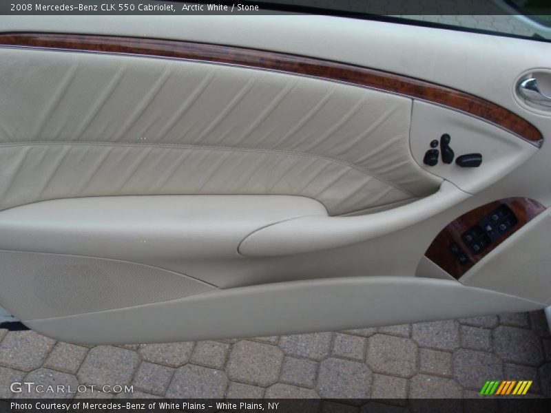 Arctic White / Stone 2008 Mercedes-Benz CLK 550 Cabriolet