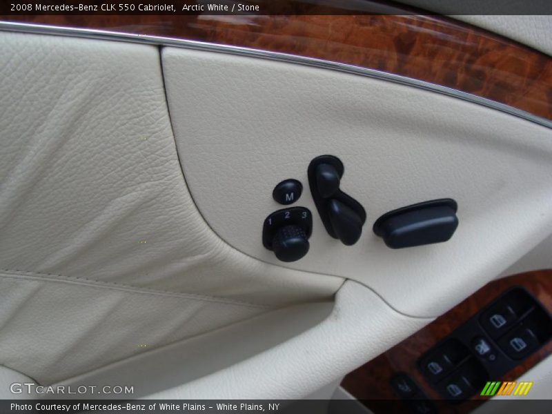 Arctic White / Stone 2008 Mercedes-Benz CLK 550 Cabriolet