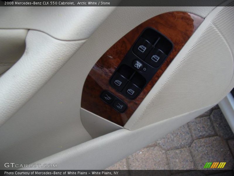 Arctic White / Stone 2008 Mercedes-Benz CLK 550 Cabriolet