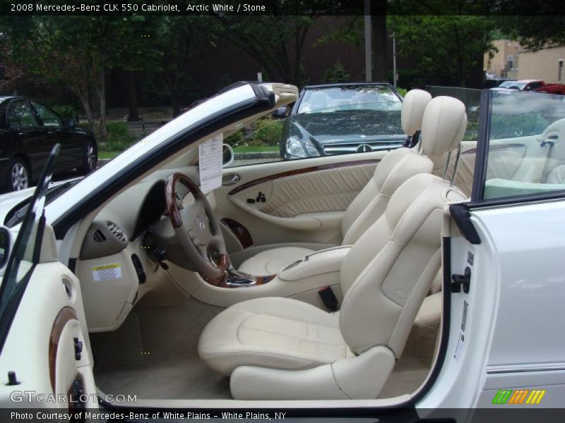 Arctic White / Stone 2008 Mercedes-Benz CLK 550 Cabriolet