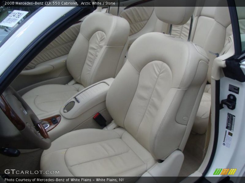 Arctic White / Stone 2008 Mercedes-Benz CLK 550 Cabriolet