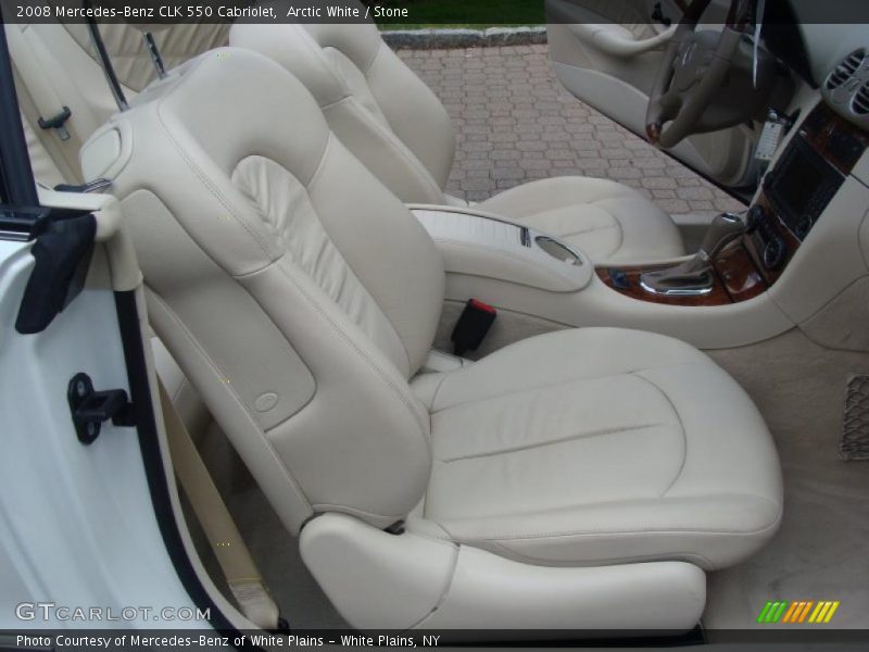 Arctic White / Stone 2008 Mercedes-Benz CLK 550 Cabriolet