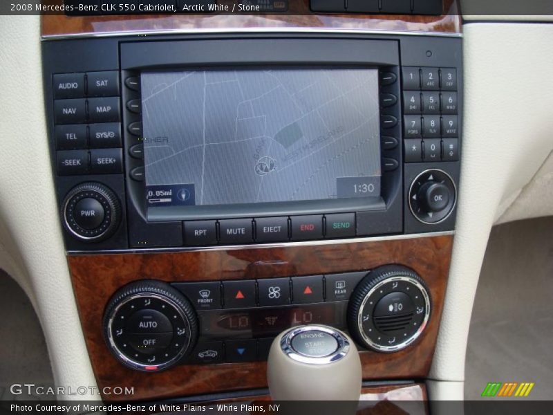 Arctic White / Stone 2008 Mercedes-Benz CLK 550 Cabriolet