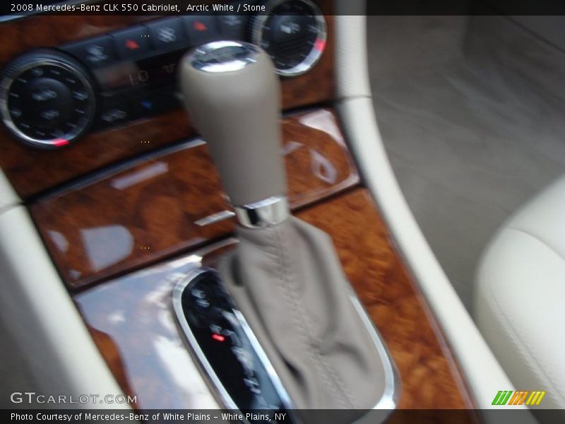 Arctic White / Stone 2008 Mercedes-Benz CLK 550 Cabriolet
