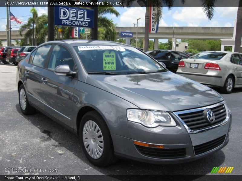 United Grey Metallic / Black 2007 Volkswagen Passat 2.0T Sedan