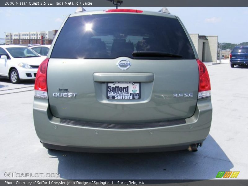 Jade Metallic / Beige 2006 Nissan Quest 3.5 SE