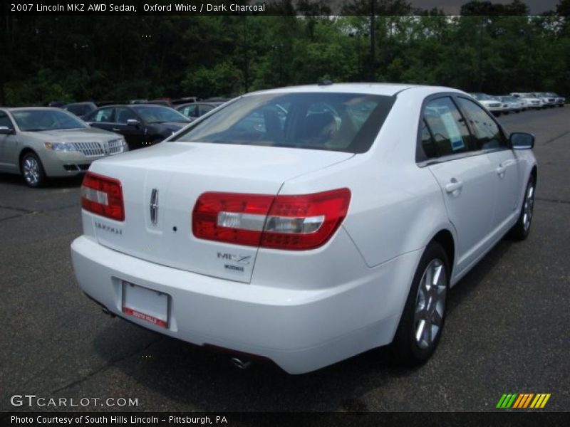 Oxford White / Dark Charcoal 2007 Lincoln MKZ AWD Sedan