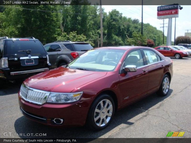 Merlot Metallic / Sand 2007 Lincoln MKZ Sedan