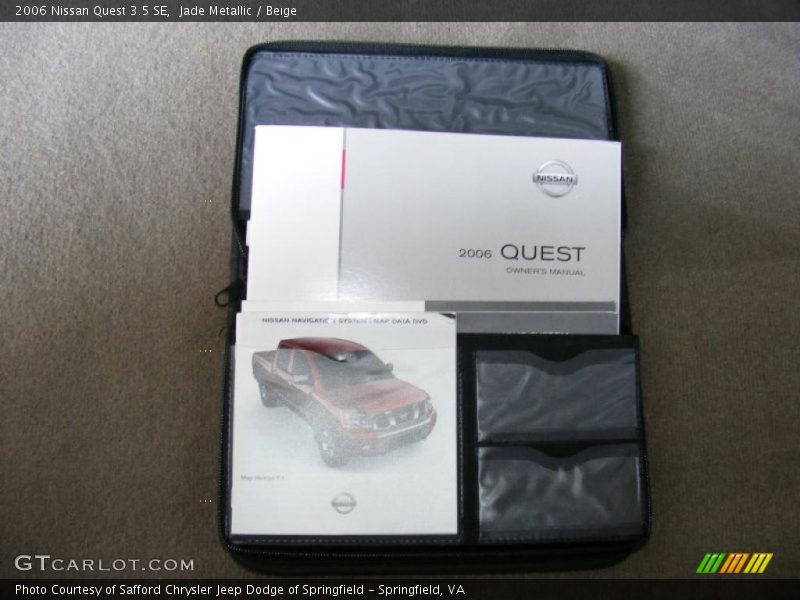 Jade Metallic / Beige 2006 Nissan Quest 3.5 SE
