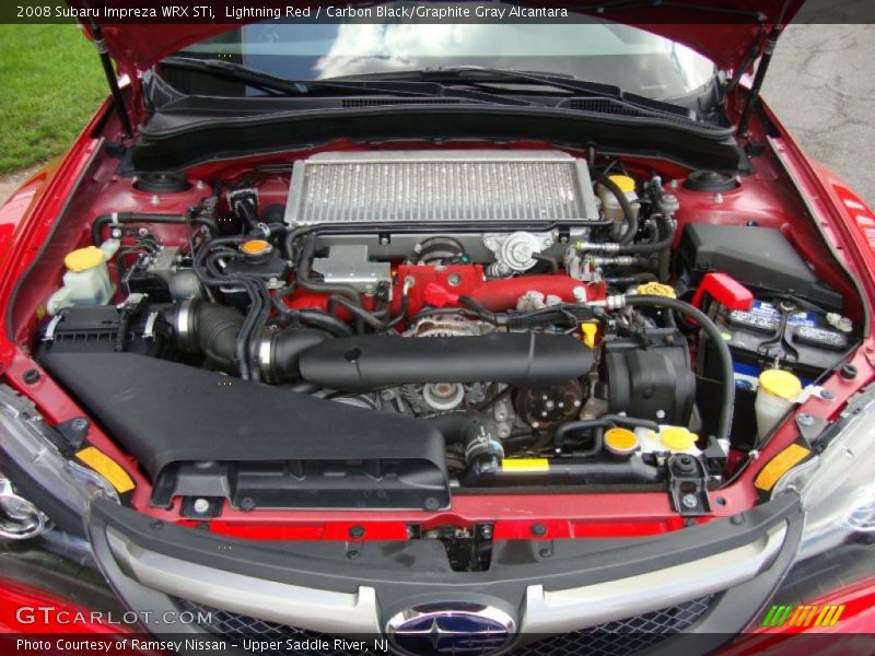 Lightning Red / Carbon Black/Graphite Gray Alcantara 2008 Subaru Impreza WRX STi