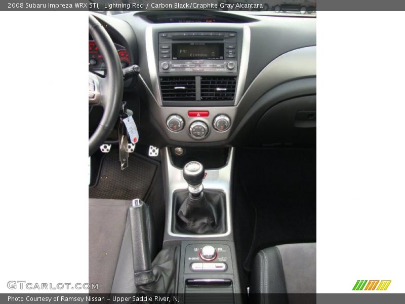 Lightning Red / Carbon Black/Graphite Gray Alcantara 2008 Subaru Impreza WRX STi