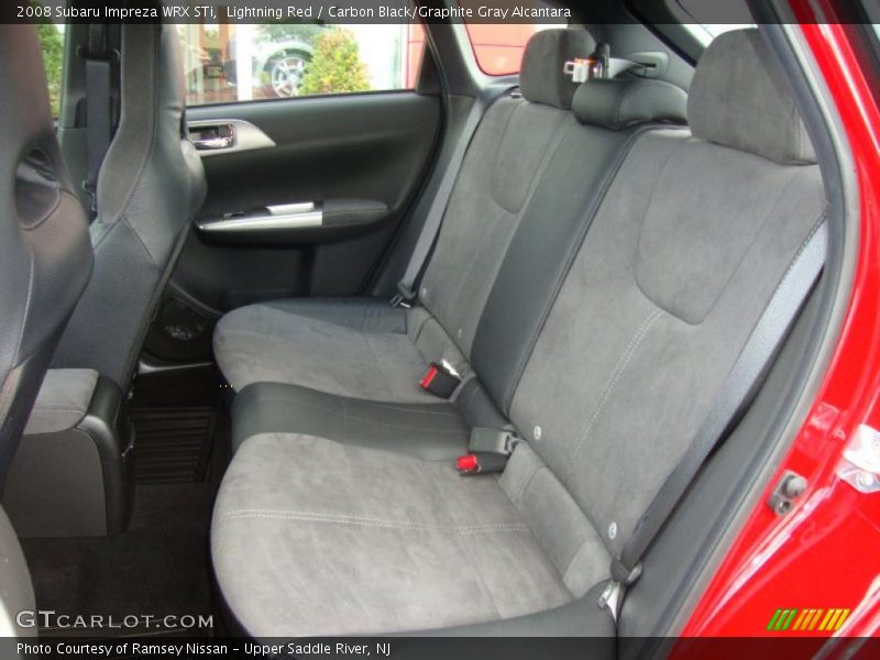 Lightning Red / Carbon Black/Graphite Gray Alcantara 2008 Subaru Impreza WRX STi
