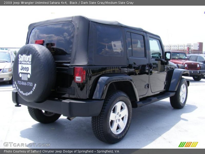 Black / Dark Slate Gray/Medium Slate Gray 2009 Jeep Wrangler Unlimited Sahara 4x4