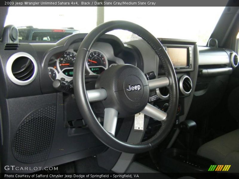 Black / Dark Slate Gray/Medium Slate Gray 2009 Jeep Wrangler Unlimited Sahara 4x4
