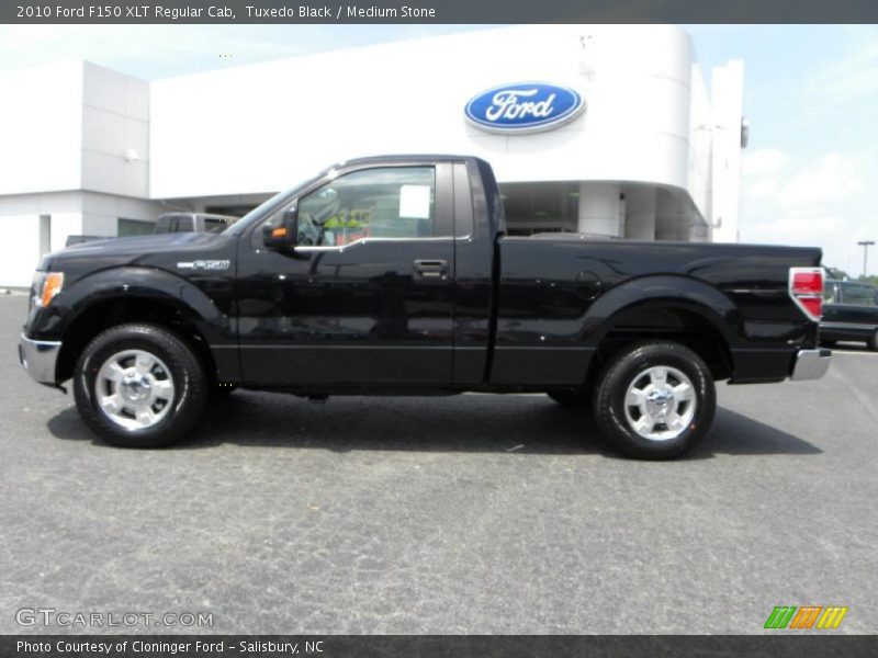 Tuxedo Black / Medium Stone 2010 Ford F150 XLT Regular Cab