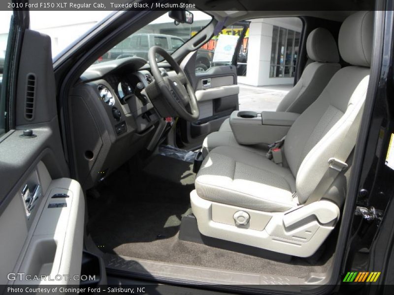 Tuxedo Black / Medium Stone 2010 Ford F150 XLT Regular Cab