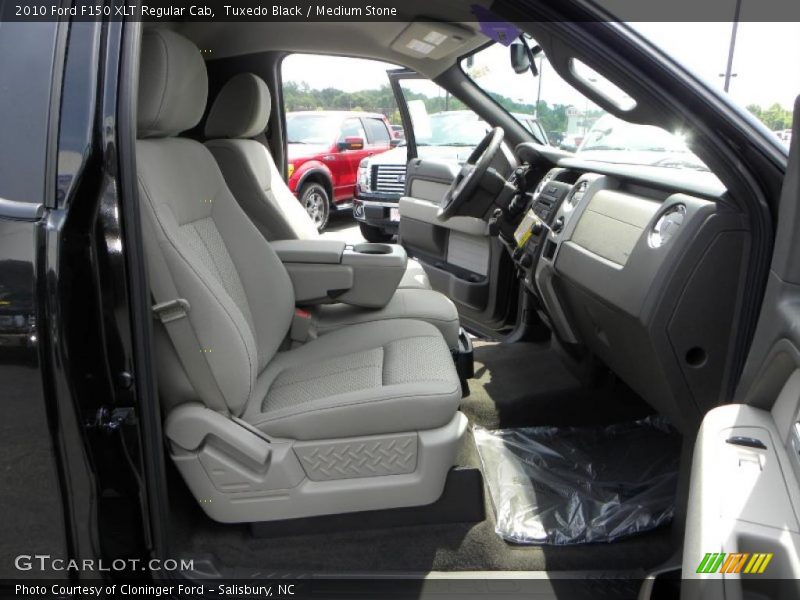 Tuxedo Black / Medium Stone 2010 Ford F150 XLT Regular Cab