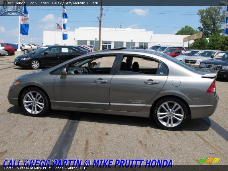 Galaxy Gray Metallic / Black 2007 Honda Civic Si Sedan