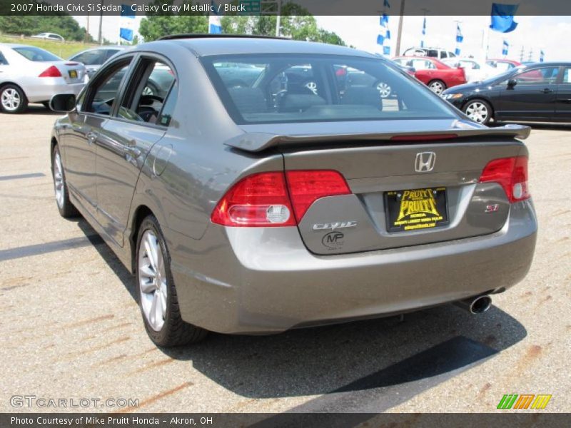 Galaxy Gray Metallic / Black 2007 Honda Civic Si Sedan
