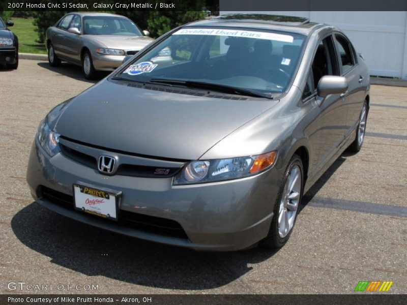 Galaxy Gray Metallic / Black 2007 Honda Civic Si Sedan