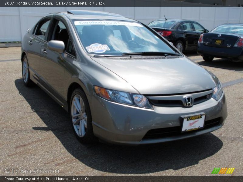 Galaxy Gray Metallic / Black 2007 Honda Civic Si Sedan