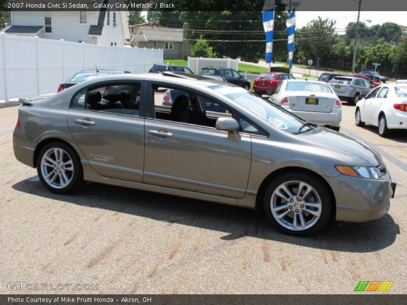 Galaxy Gray Metallic / Black 2007 Honda Civic Si Sedan