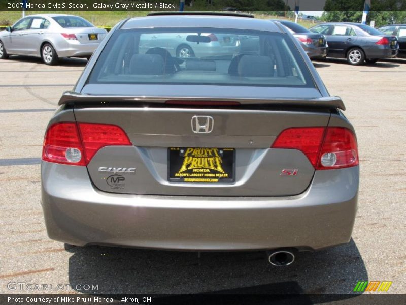 Galaxy Gray Metallic / Black 2007 Honda Civic Si Sedan