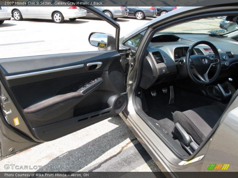 Galaxy Gray Metallic / Black 2007 Honda Civic Si Sedan
