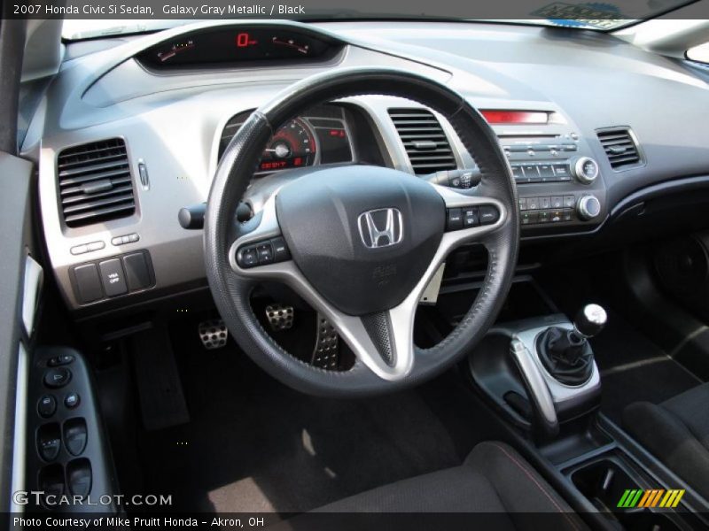 Galaxy Gray Metallic / Black 2007 Honda Civic Si Sedan
