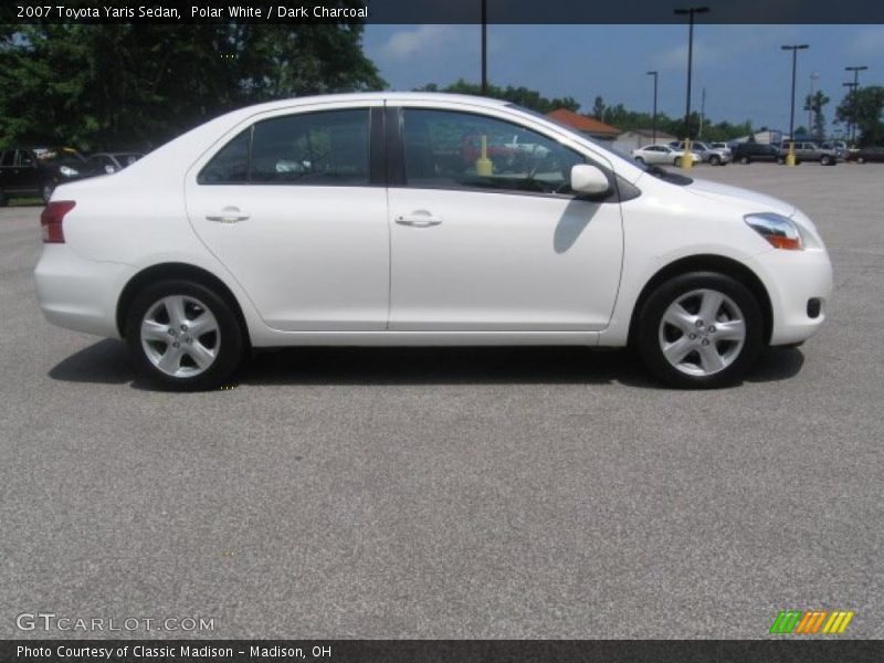 Polar White / Dark Charcoal 2007 Toyota Yaris Sedan