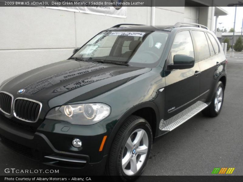 Deep Green Metallic / Saddle Brown Nevada Leather 2009 BMW X5 xDrive30i