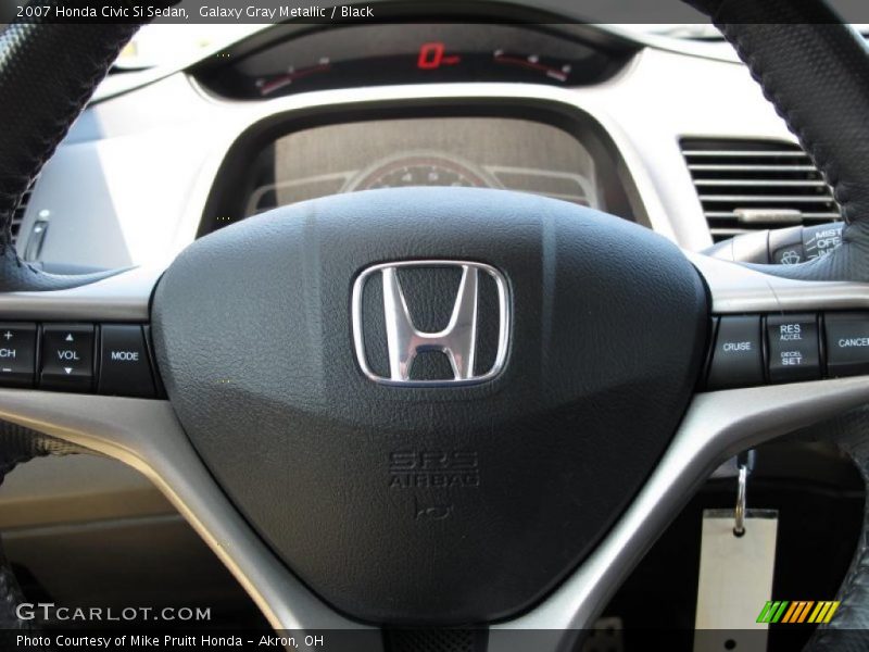 Galaxy Gray Metallic / Black 2007 Honda Civic Si Sedan