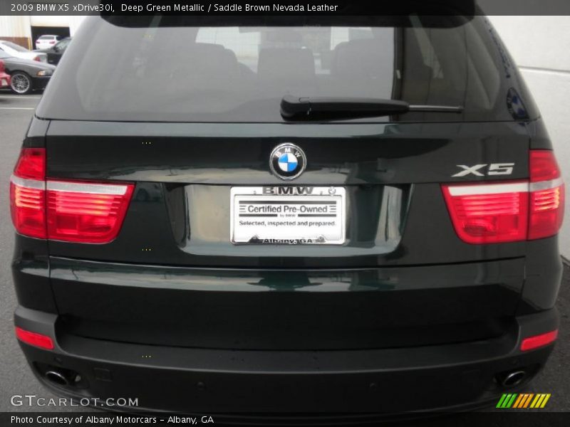 Deep Green Metallic / Saddle Brown Nevada Leather 2009 BMW X5 xDrive30i