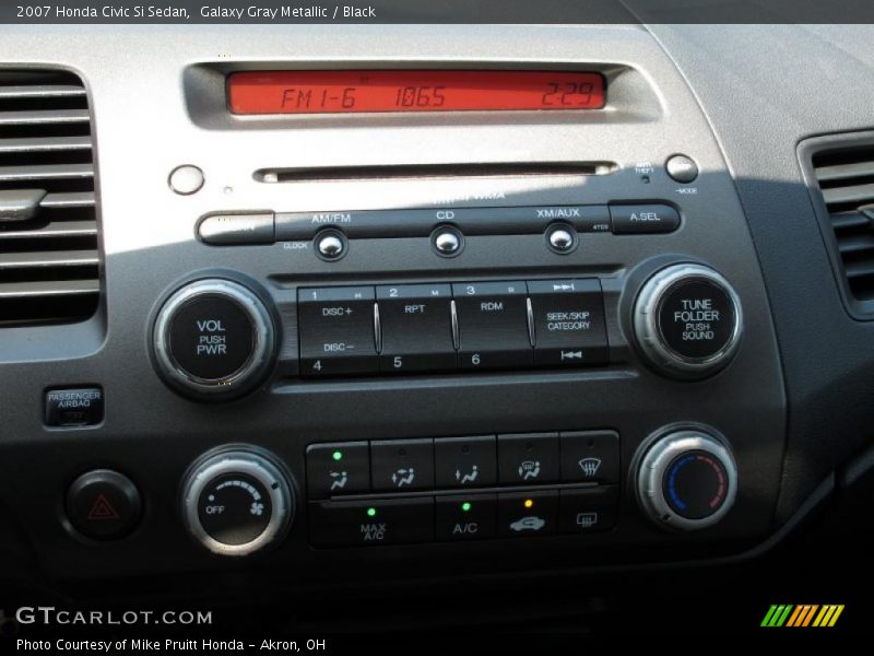 Galaxy Gray Metallic / Black 2007 Honda Civic Si Sedan