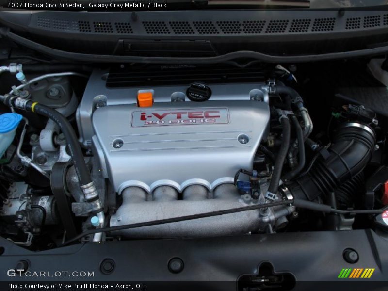 Galaxy Gray Metallic / Black 2007 Honda Civic Si Sedan