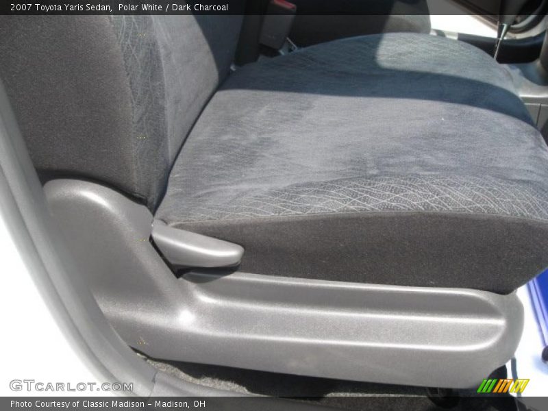 Polar White / Dark Charcoal 2007 Toyota Yaris Sedan
