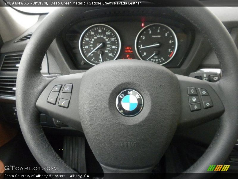 Deep Green Metallic / Saddle Brown Nevada Leather 2009 BMW X5 xDrive30i