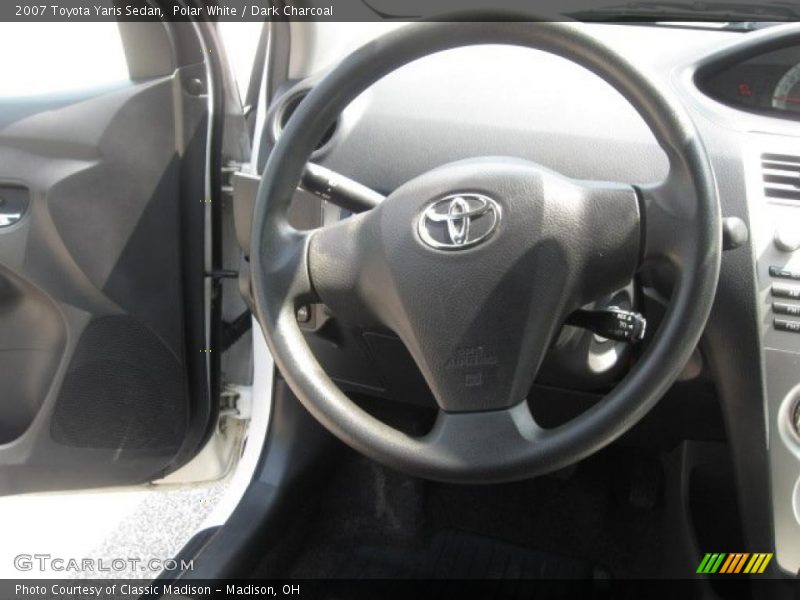 Polar White / Dark Charcoal 2007 Toyota Yaris Sedan