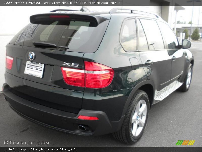 Deep Green Metallic / Saddle Brown Nevada Leather 2009 BMW X5 xDrive30i